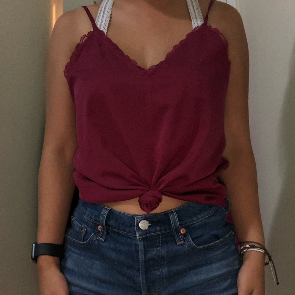 Silk lace cami